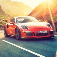 orange porsche